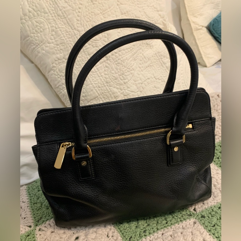 Michael Kors Leopard Calf Hair Tote Bag with Black Leather & Gold Accents - Picture 4 of 16